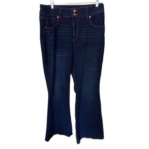 No Boundaries  Flared Denim Jeans Womens Size 17 Stretch Cogirl Western Rodeo ar - Picture 1 of 11